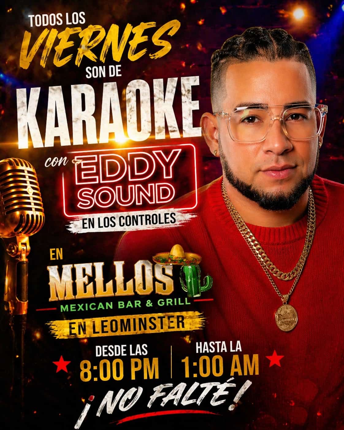 Karaoke Fridays at Mellos Mexican Bar & Grill Leominster MA